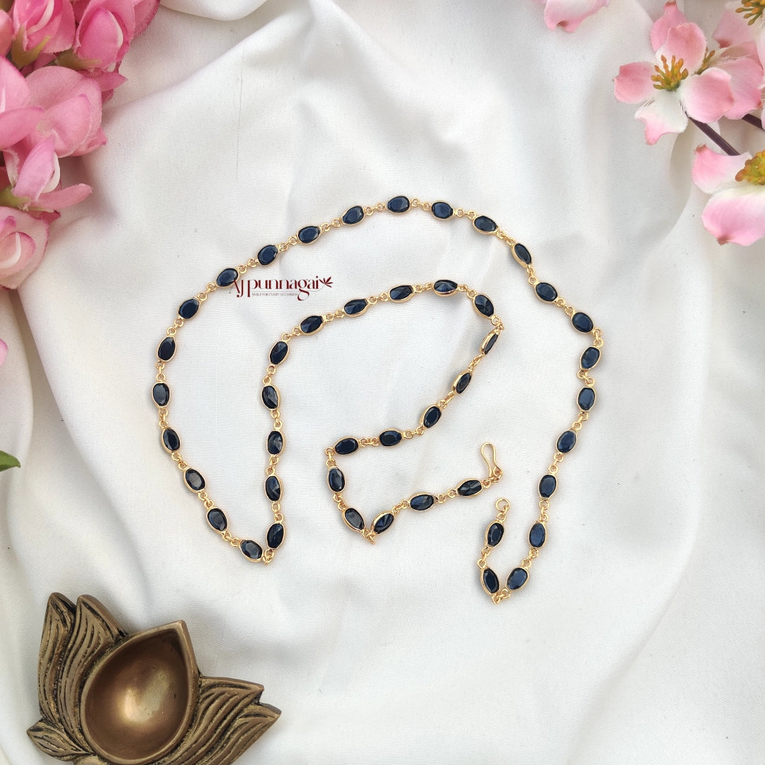 Dazzling AD stone Neck Chain - Black