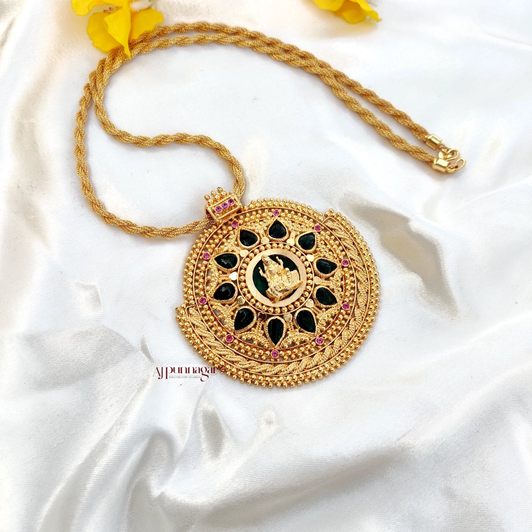Royal Lakshmi Palakka Pendant Chain