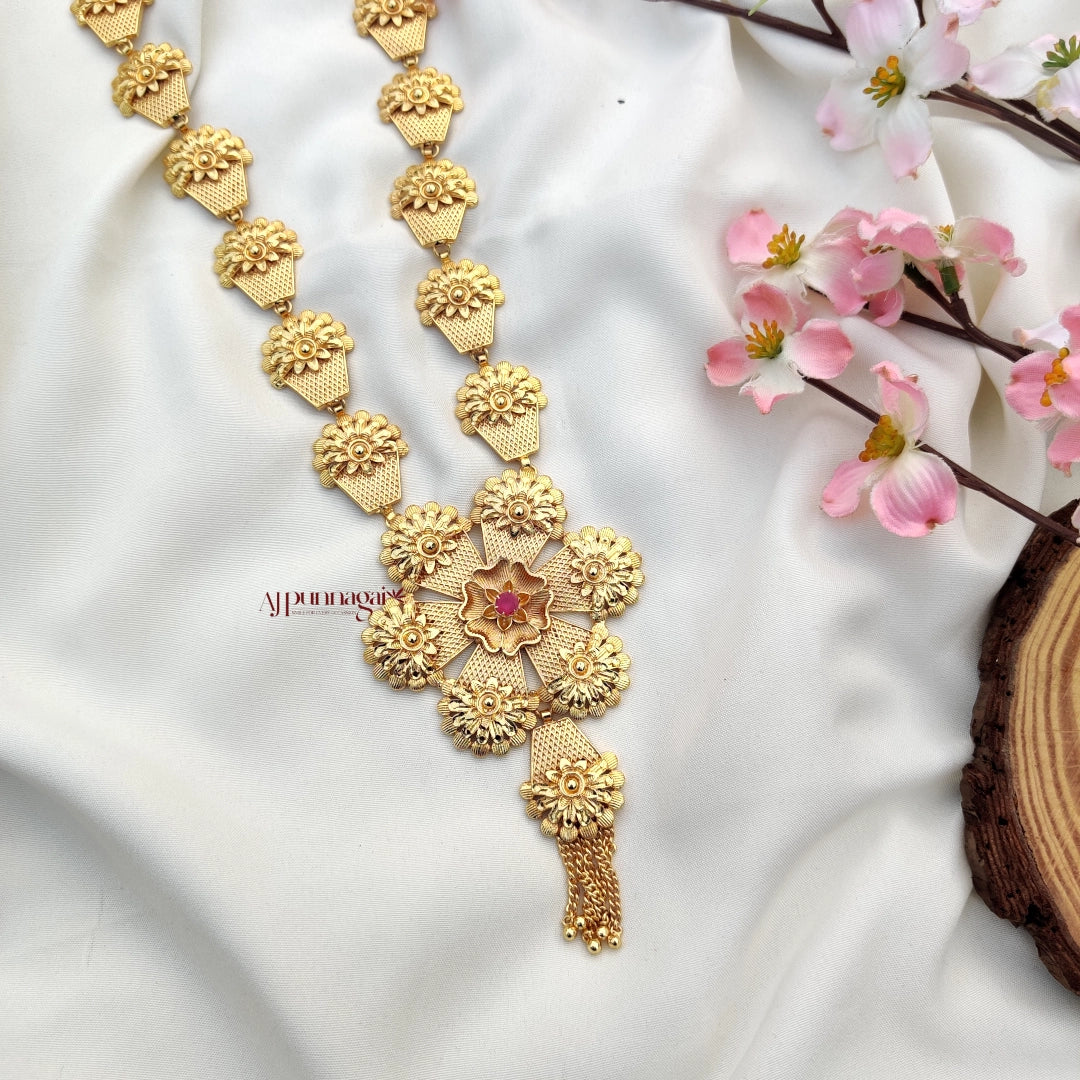 Stunning Gold look Flower Design Haram