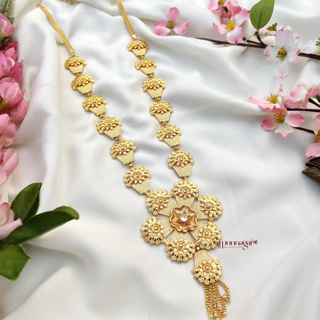 Stunning Gold look Floral Design Haram