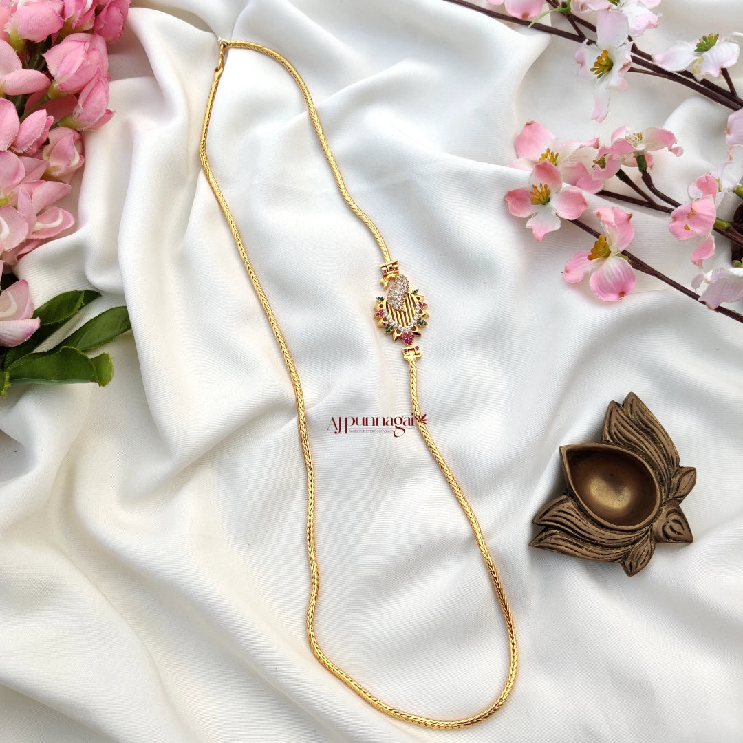 Peacock Design Mugappu chain