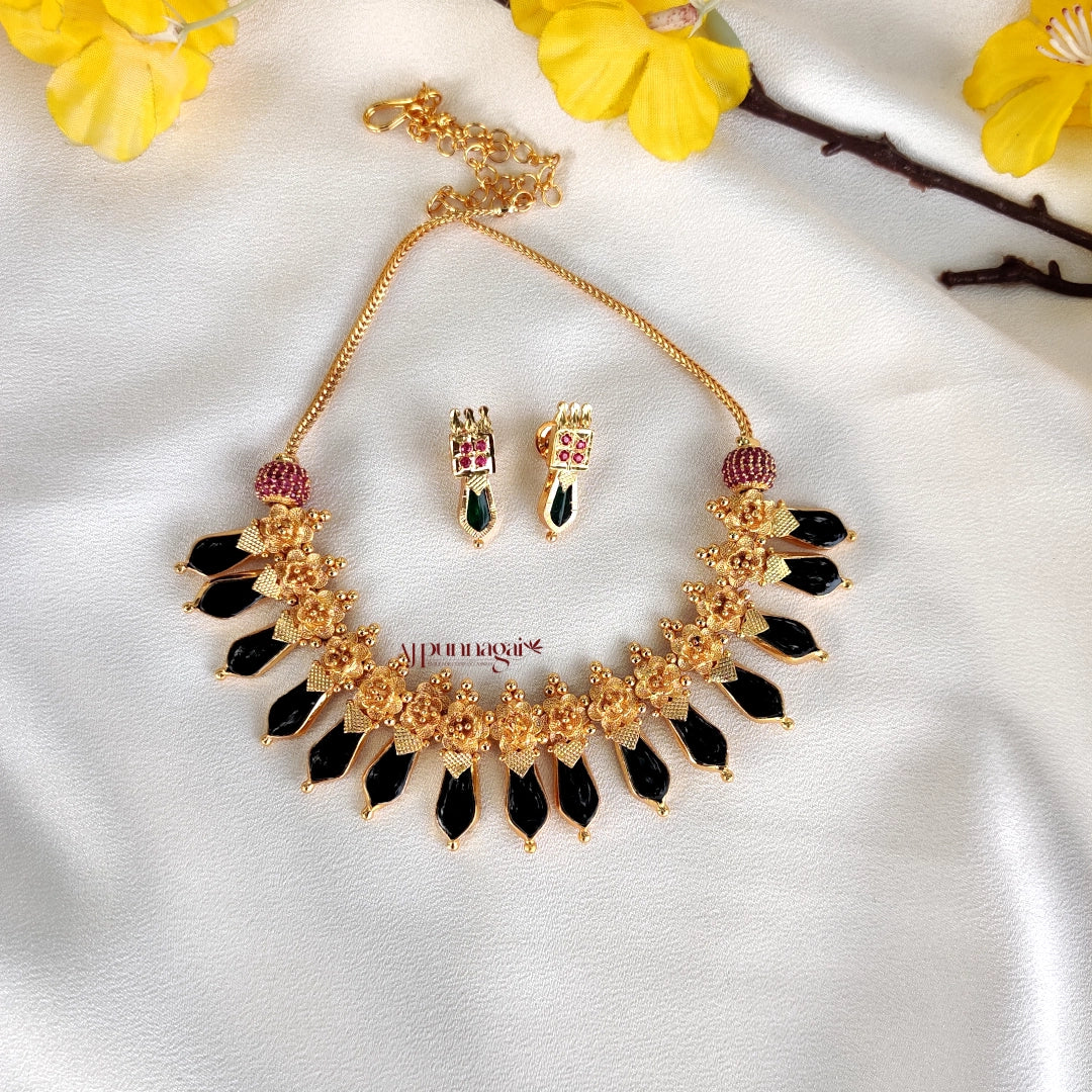 Trendy and stylish Kerala design Nagapadam floral Necklace