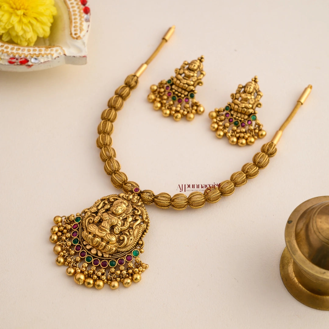 Unique Lakshmi Bridal Necklace - Multi