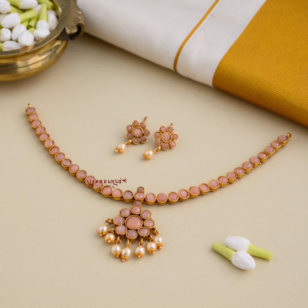 Traditional Kemp Matte Attigai - Peach