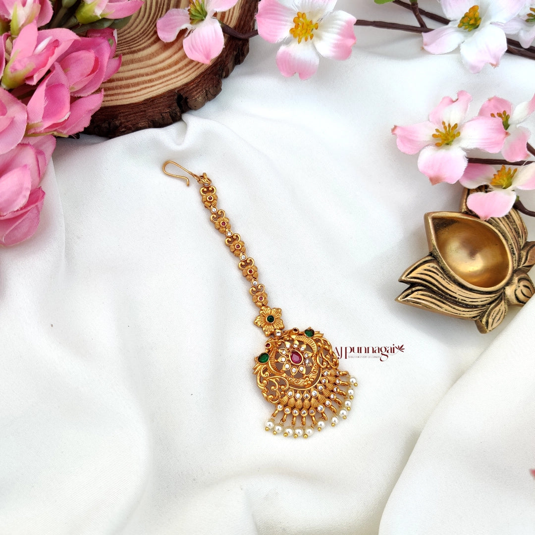 Floral Matt Maang Tikka