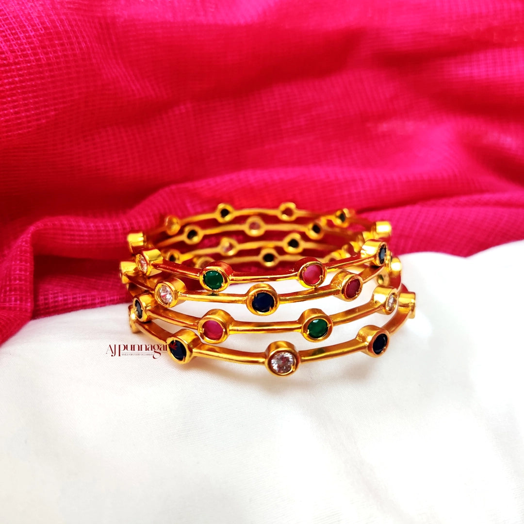 Simple Multi Stone Bangles