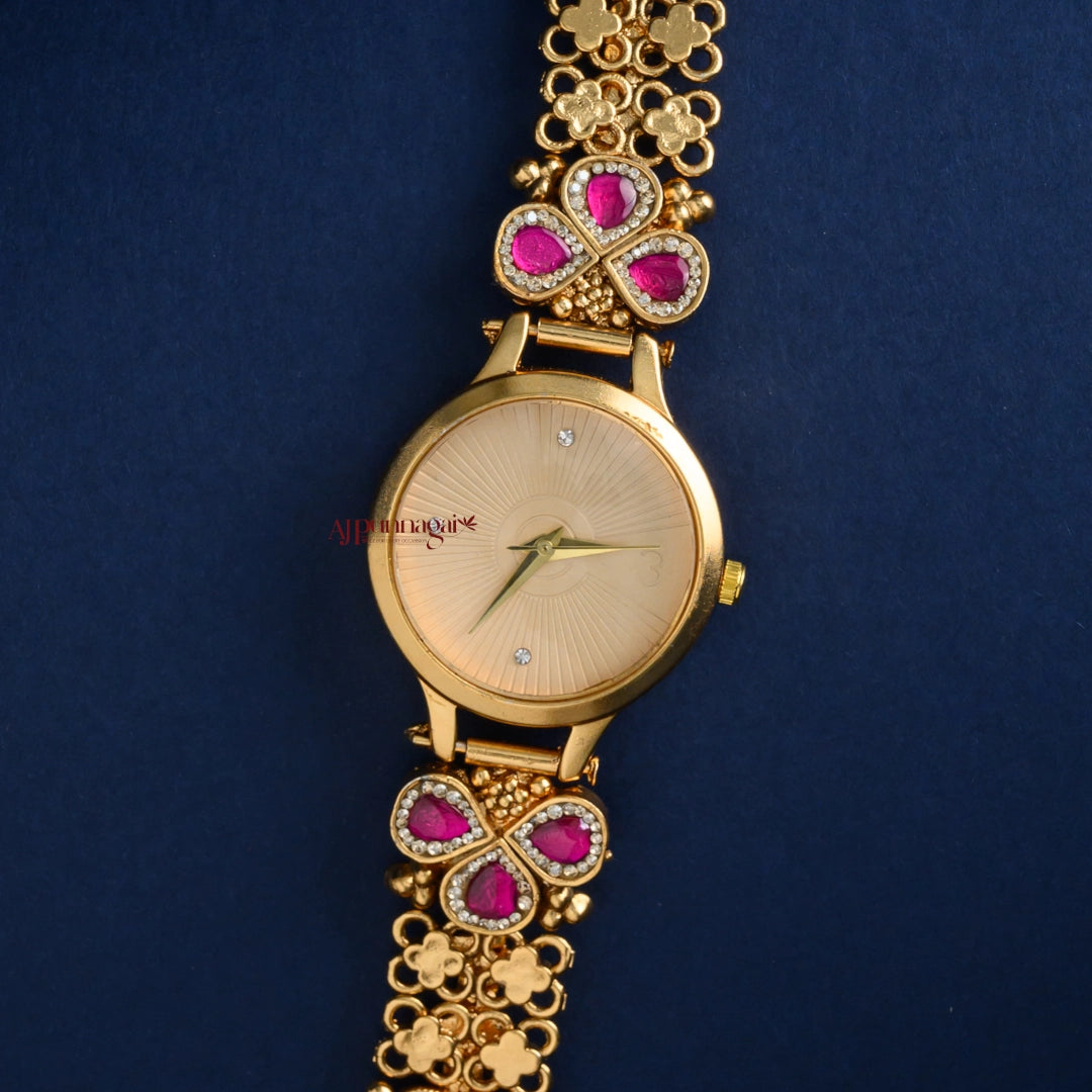 Elegant Kundan Jadau Bridal Watch