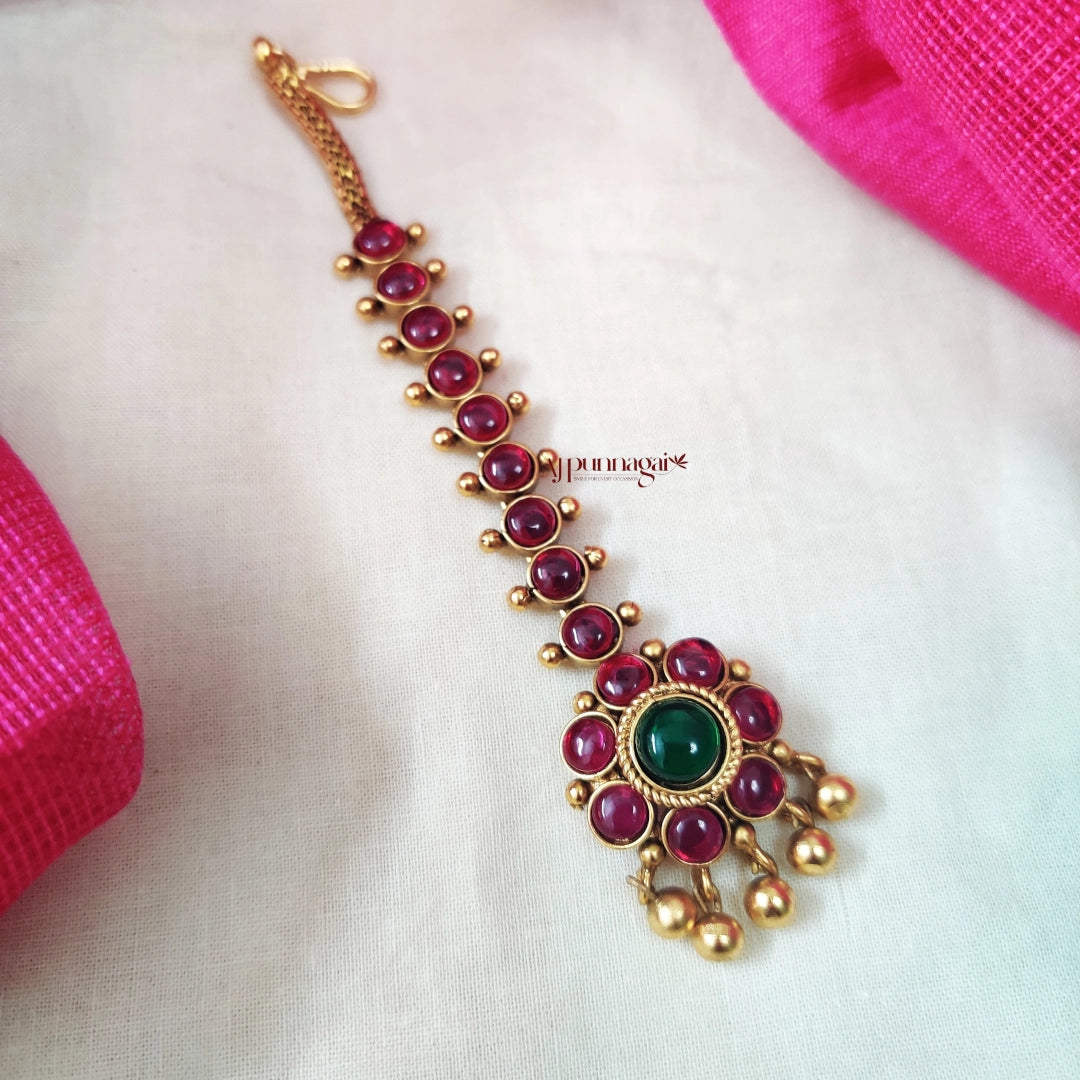 Classy Kemp tone Maang Tikka- Multi