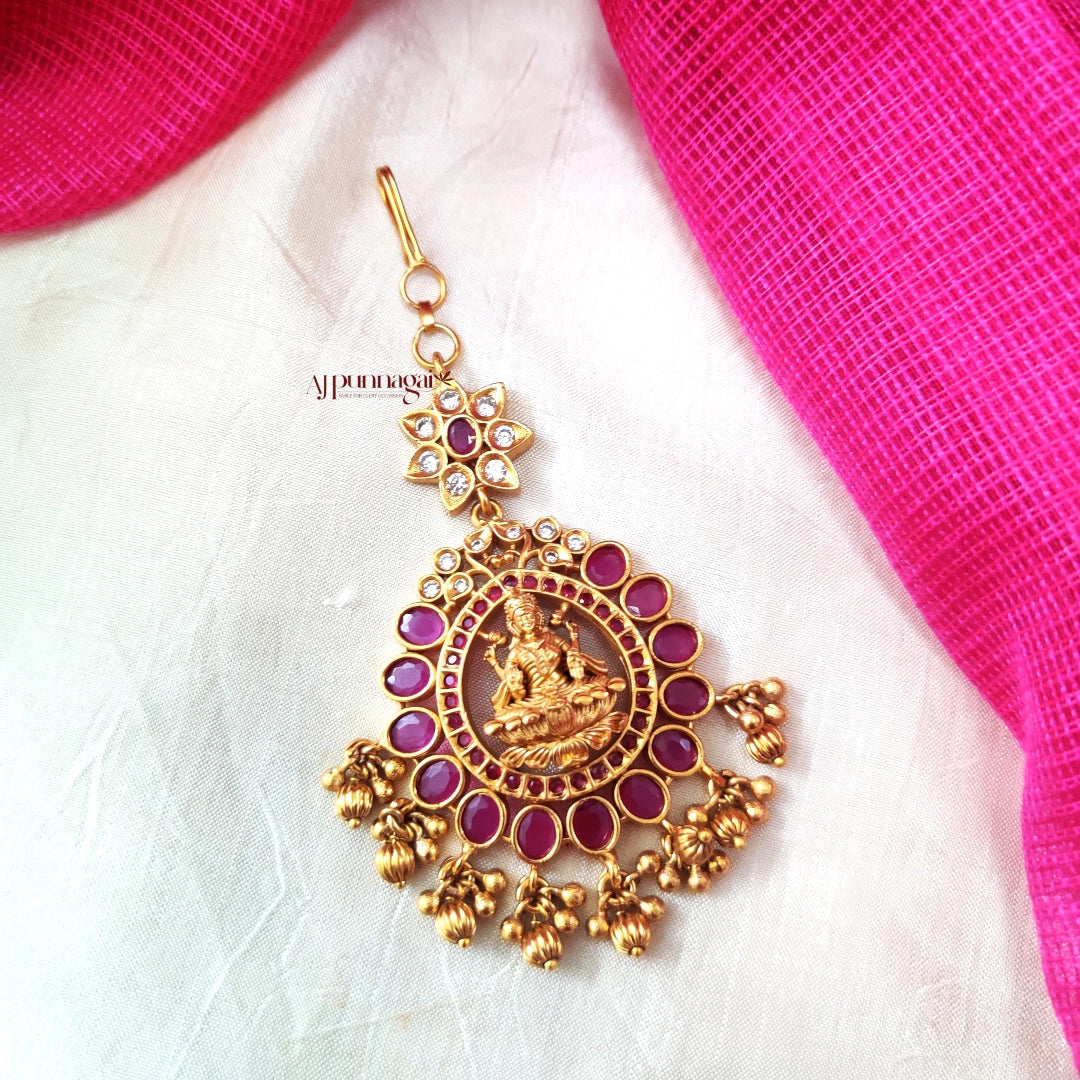 Floral Design Lakshmi MaangTikka - Pink