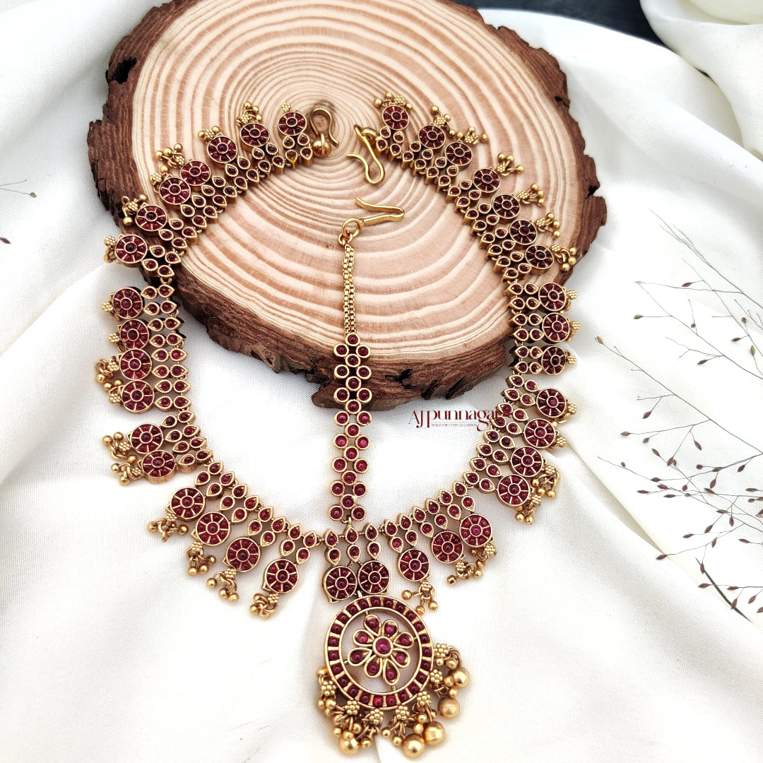 Bridal Chakra Design Kemp Headset - Ruby