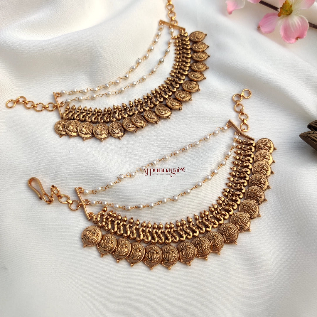 Three Layer Lakshmi Coin Mattal With Pearl