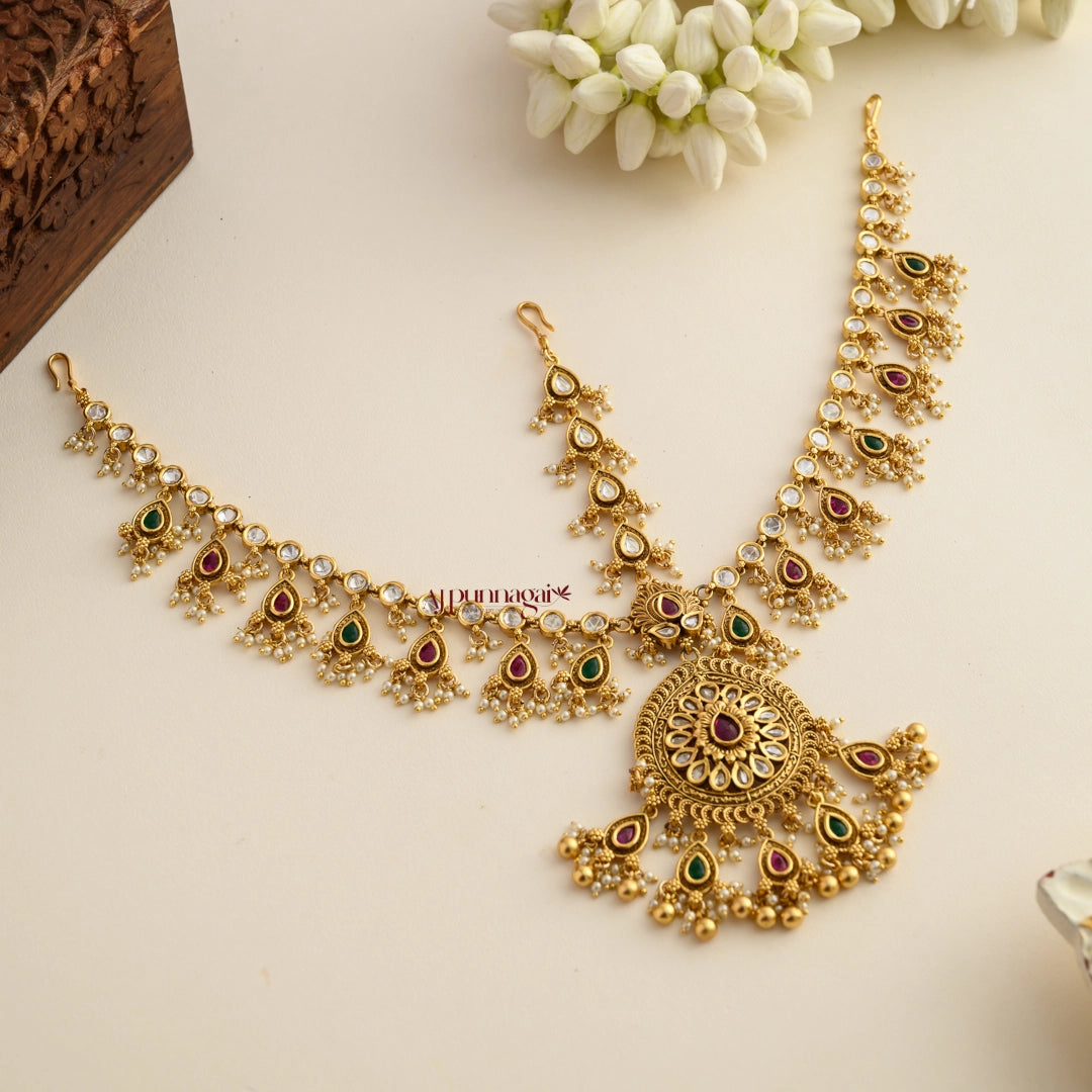 Stunning Non Idol Floral Headset - Multi