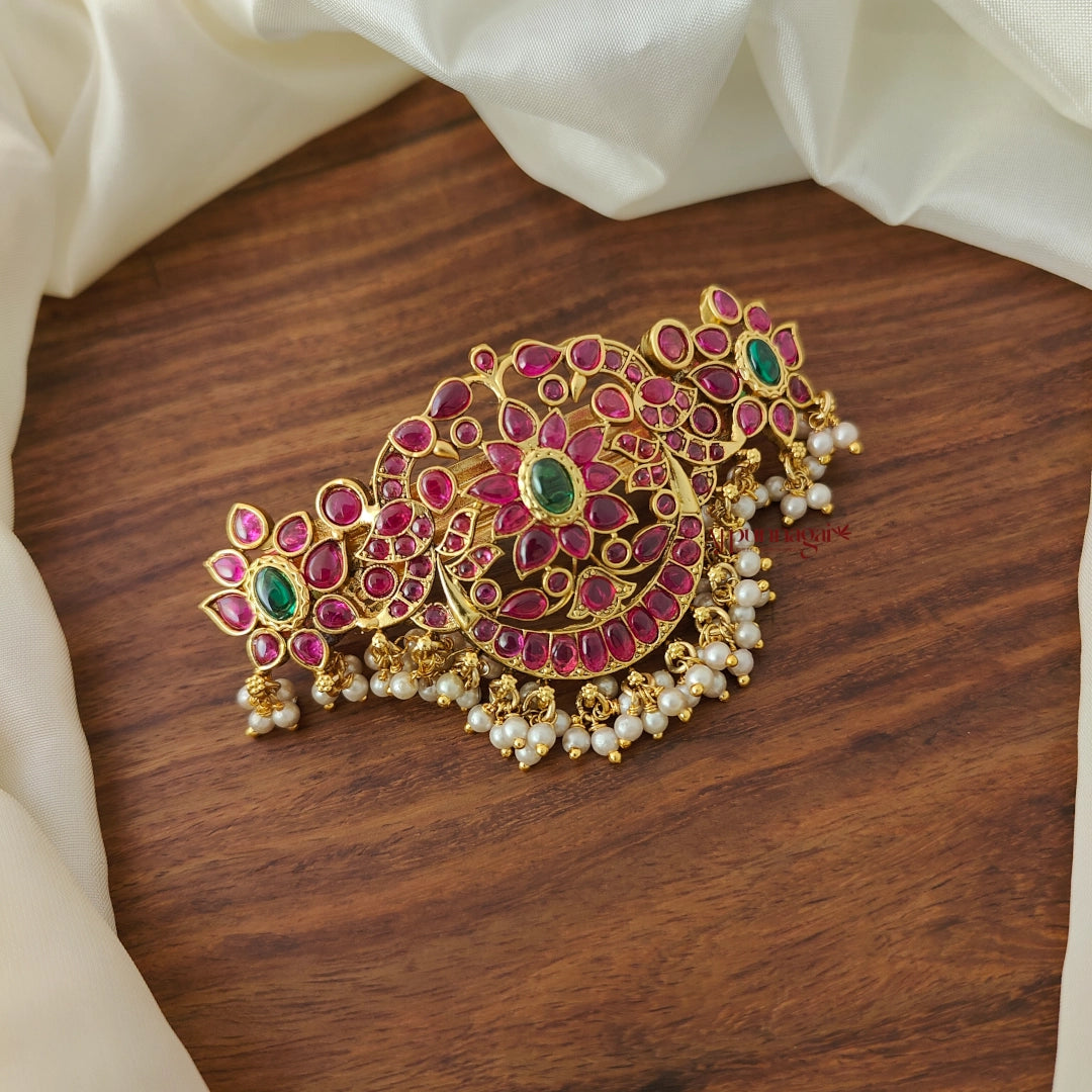 Floral Kemp Stone Hair Clip