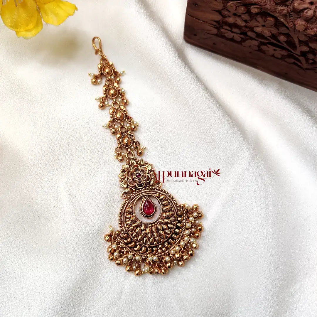 Dazzling Gold Look Alike Chutti - Gold & Pearl Bead