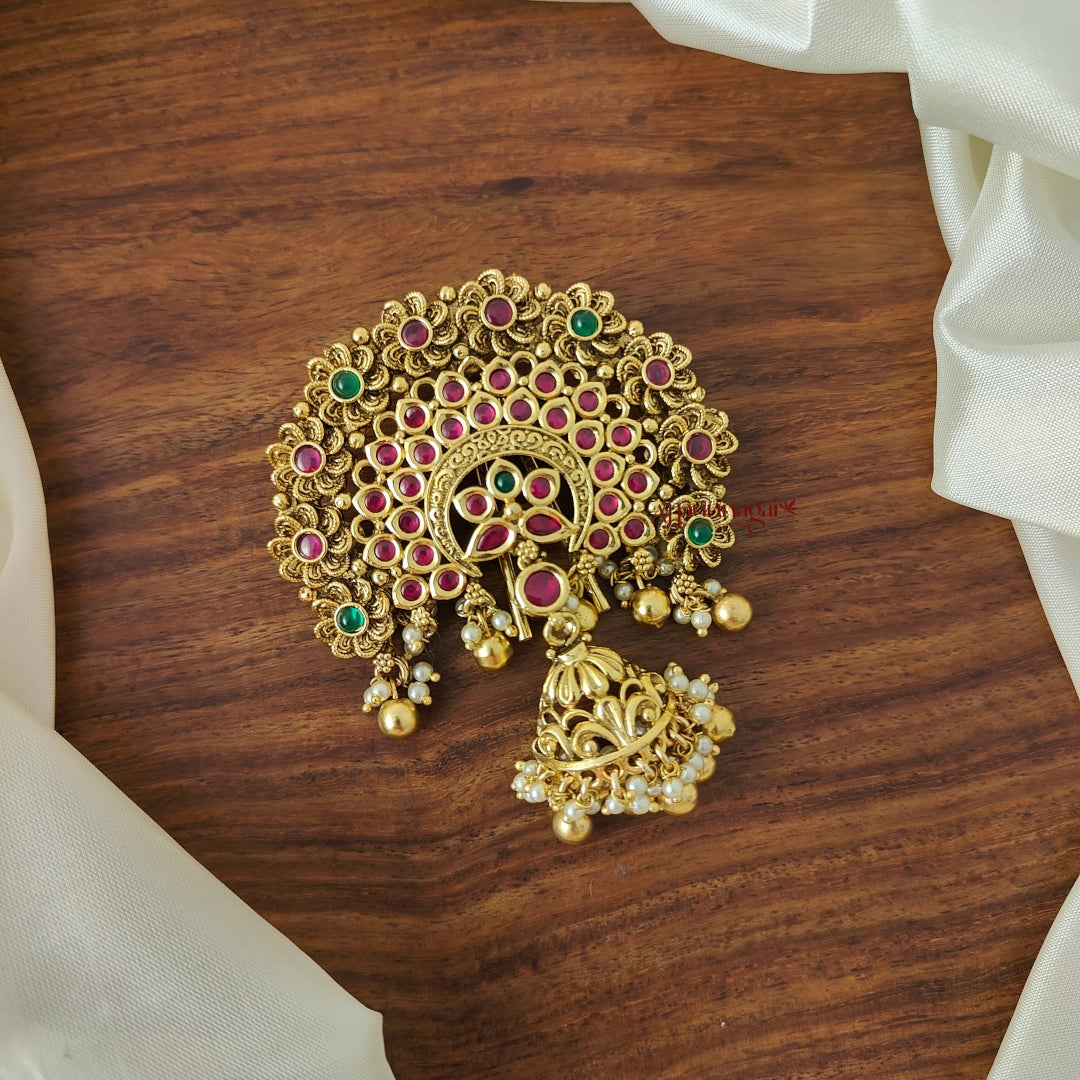 Floral Gold Look Alike Jadai Billai - Multi