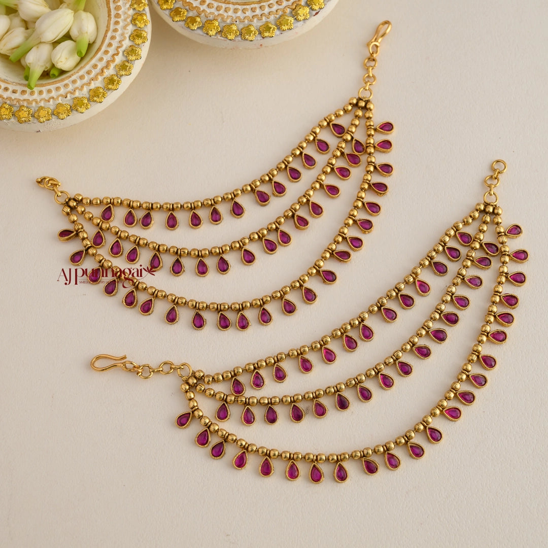 Drop Shaped 3 Layered Mattal - Ruby