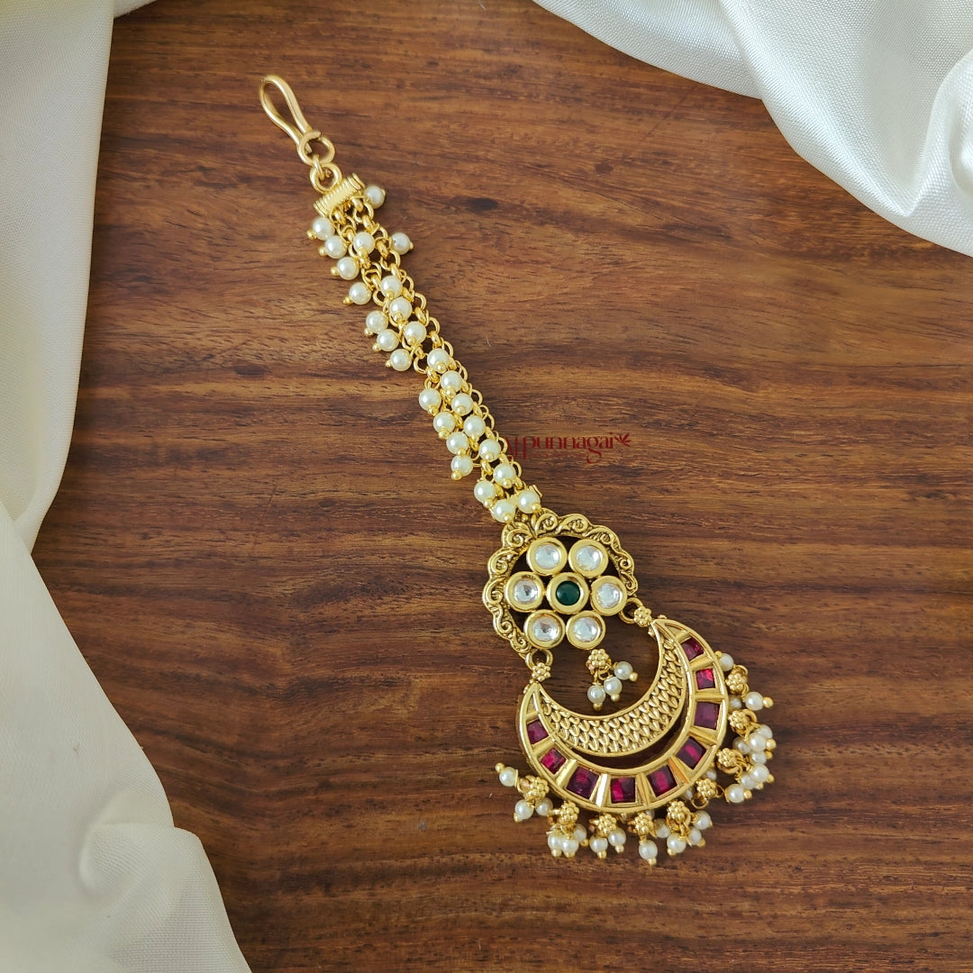 Floral Pearl Bridal Chutti - Multi