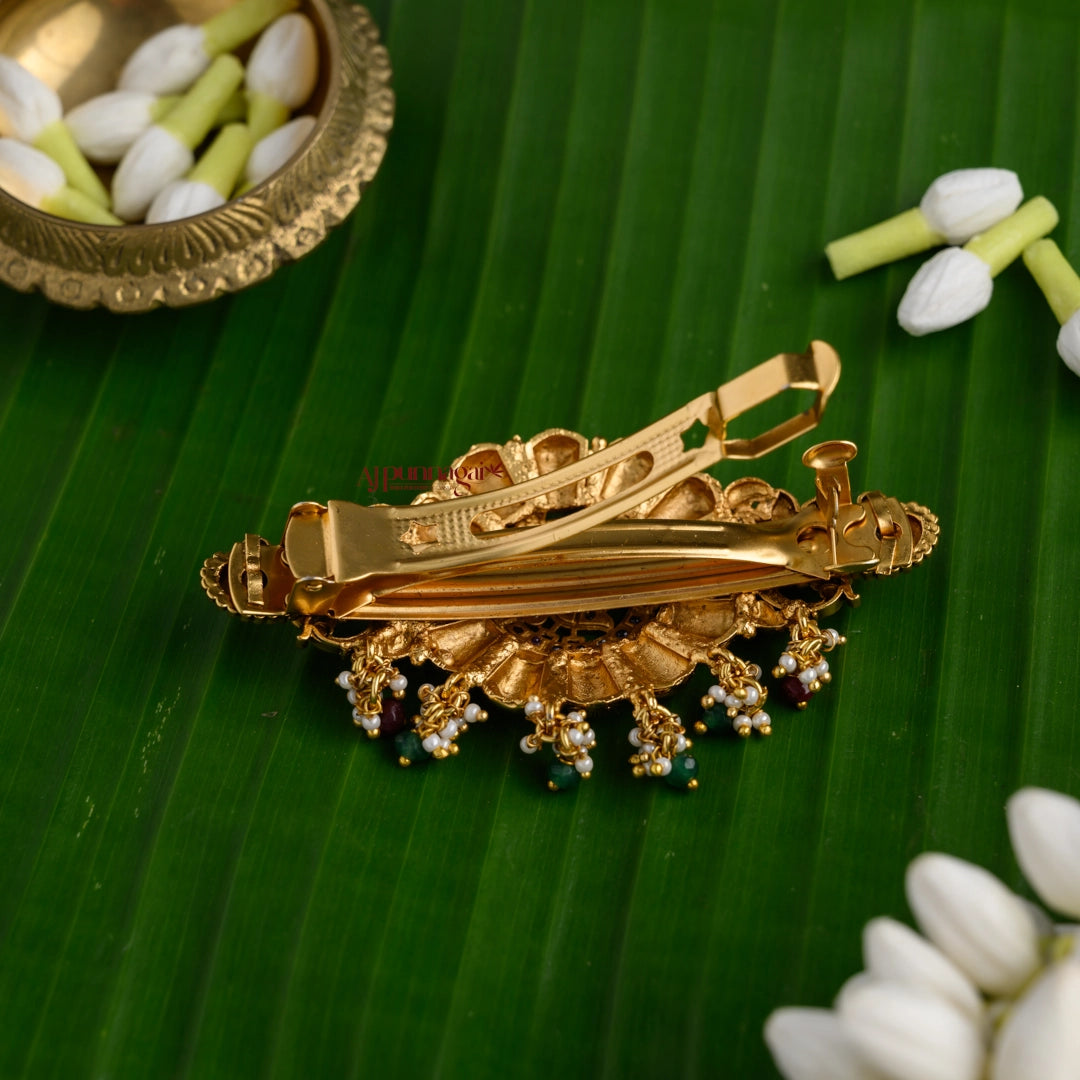 Classy Gold Look Alike Peacock Hair Clip