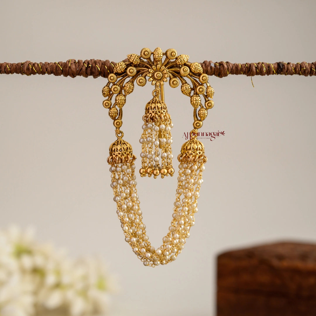 Gold Look Alike Floral Jadai Billai