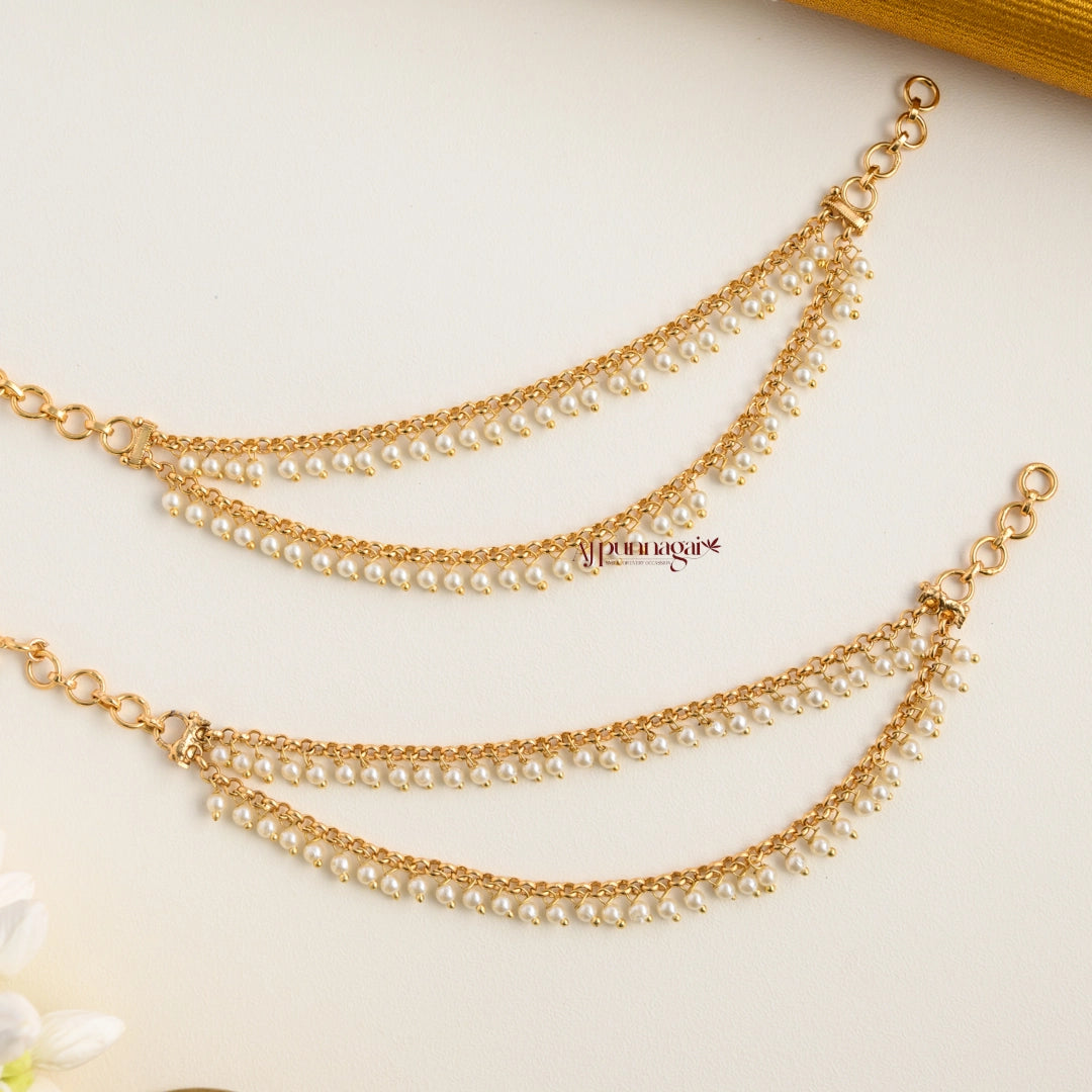 2 Layered Gold Look Alike Mattal - Pearl