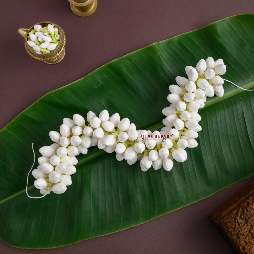 Realistic Look Jasmine Hand Strung String - Gundu Malli