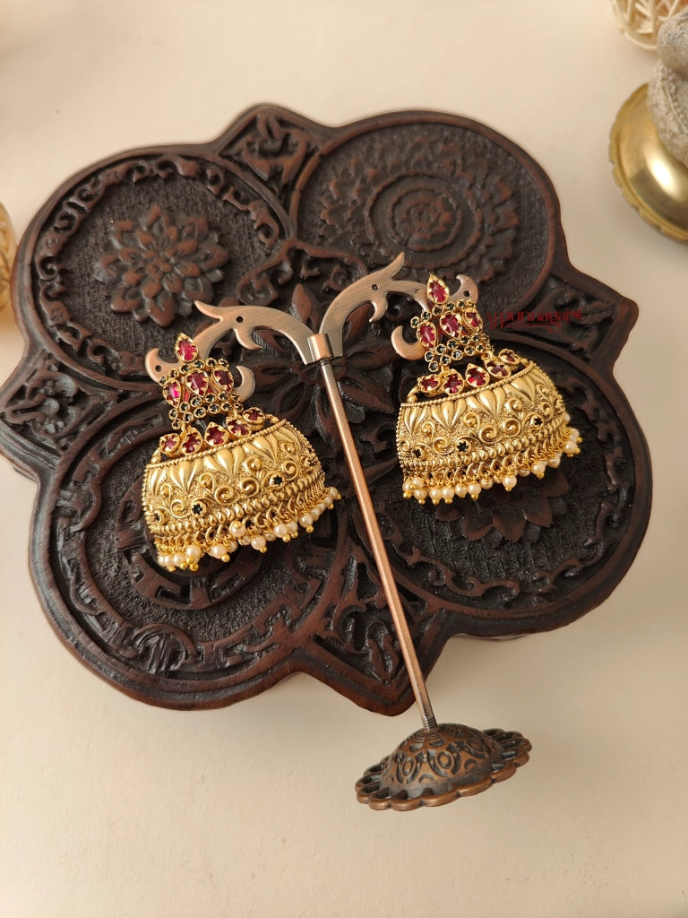 Gorgeous Half Cut Jhumka - Multi
