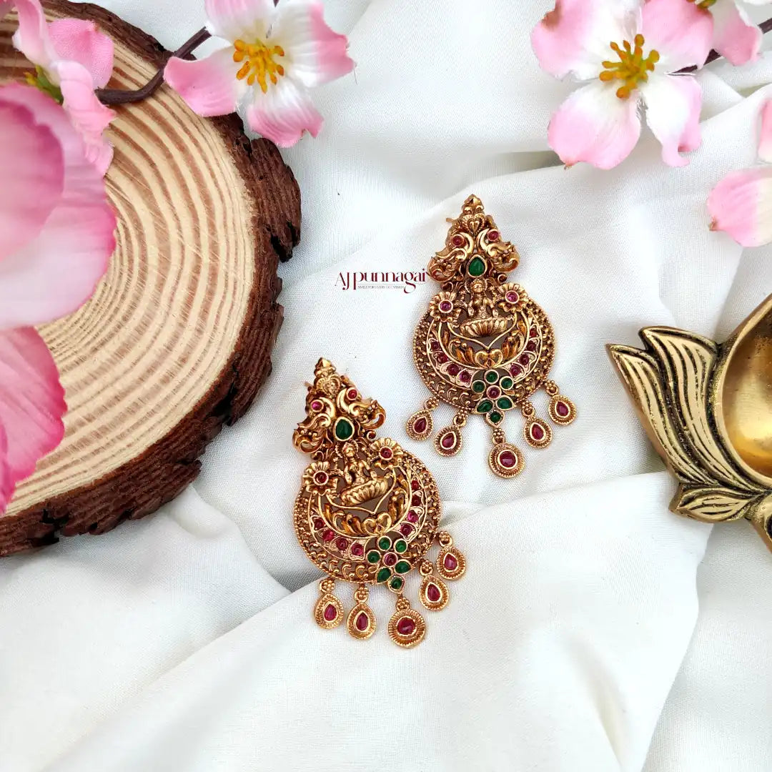 Beautiful Lakshmi Kemp stone Earring