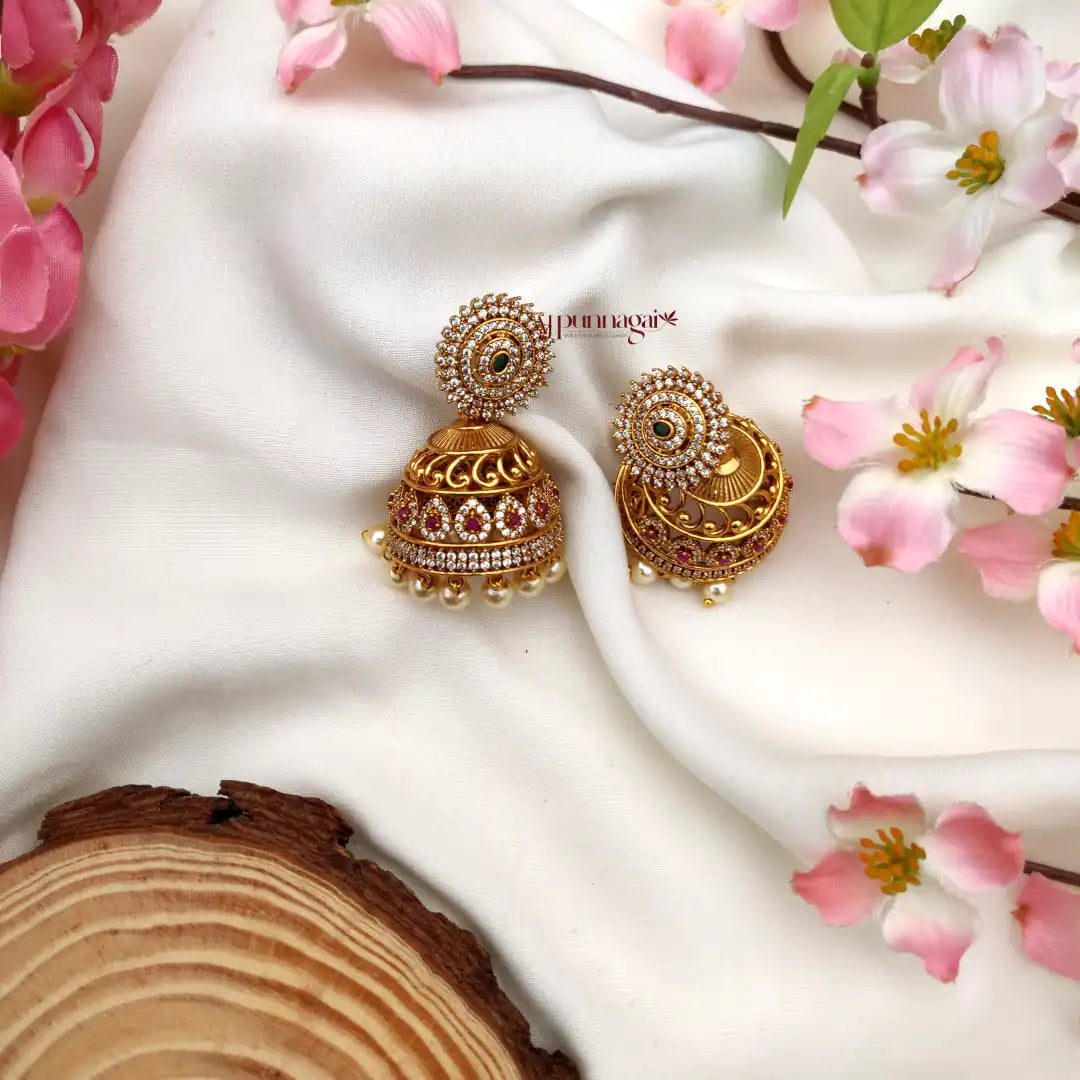 Mesmerizing AD stone Jhumka
