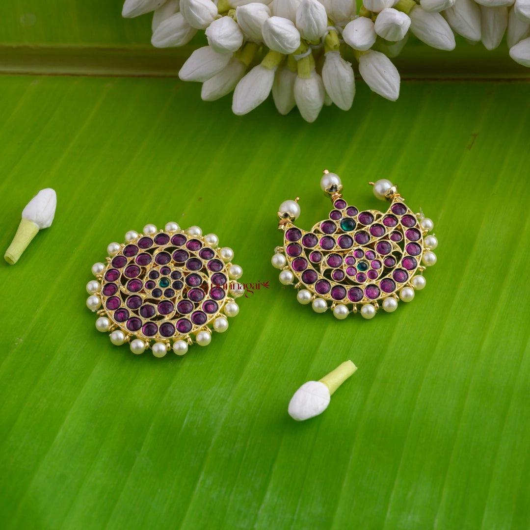 Traditional Precious Kemp Sun and Moon Jadai Billai