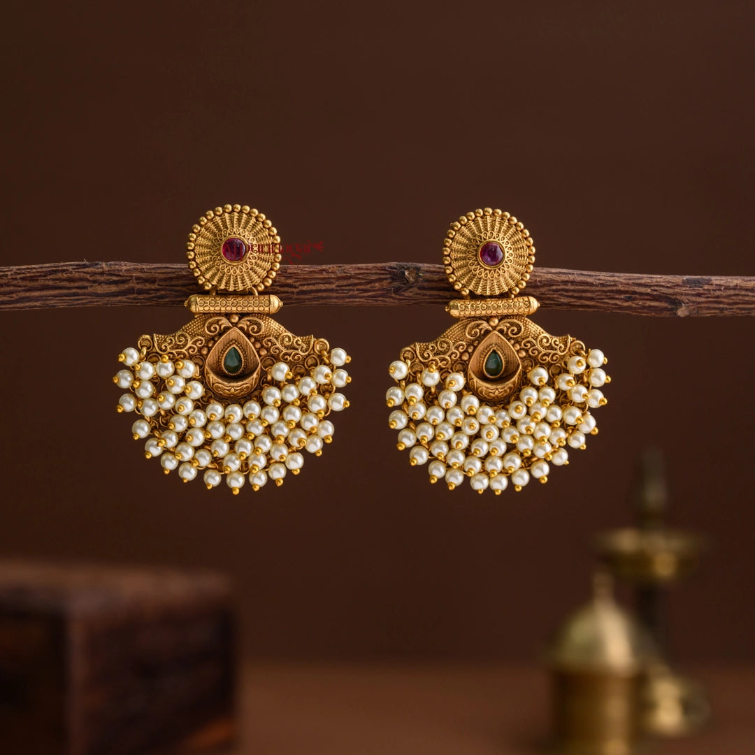 Premium Matt Pearl Earring - Multi