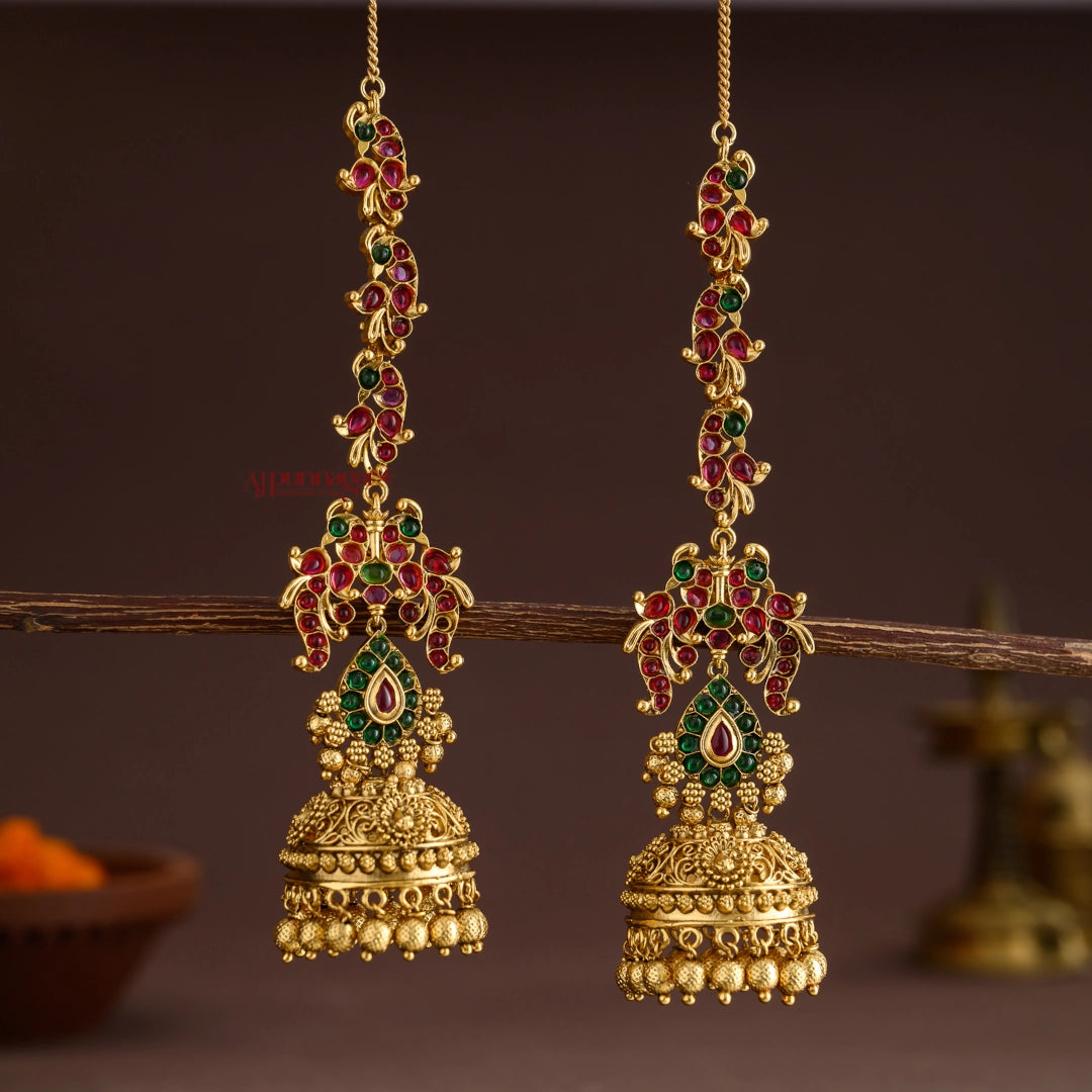 Peacock Matt Jhumka with Mattal