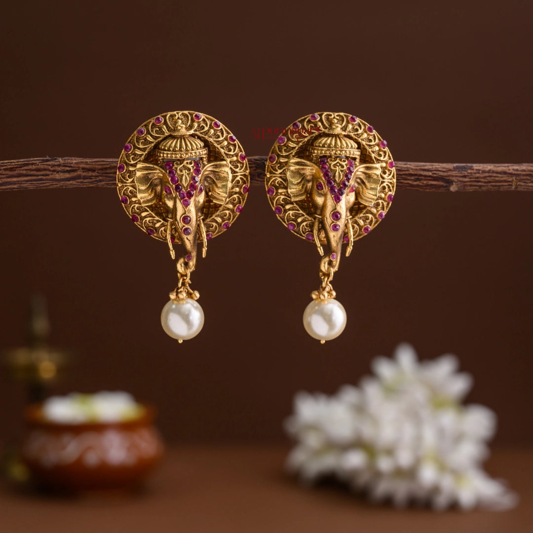 Gold Look Alike Elephant Earring