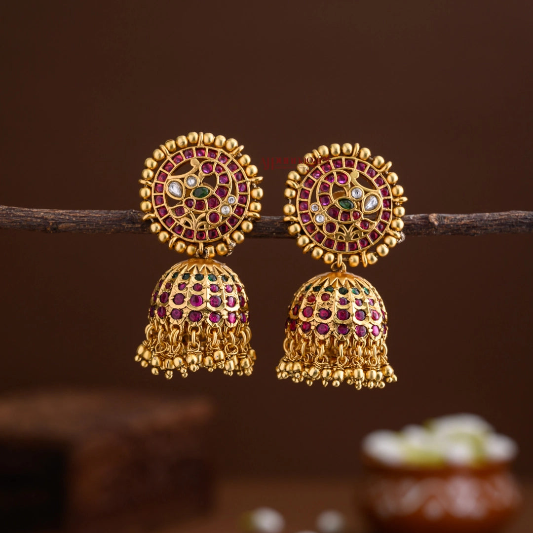 Classy Peacock Kemp Bridal Jhumka