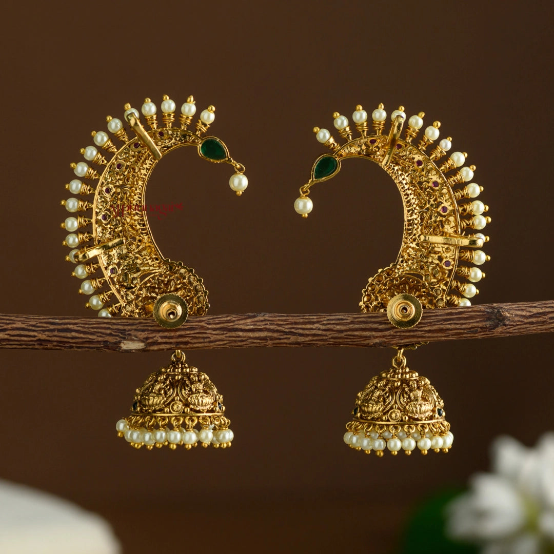 Gold Look Alike Lakshmi Earcuff Bluetooth Jhumka