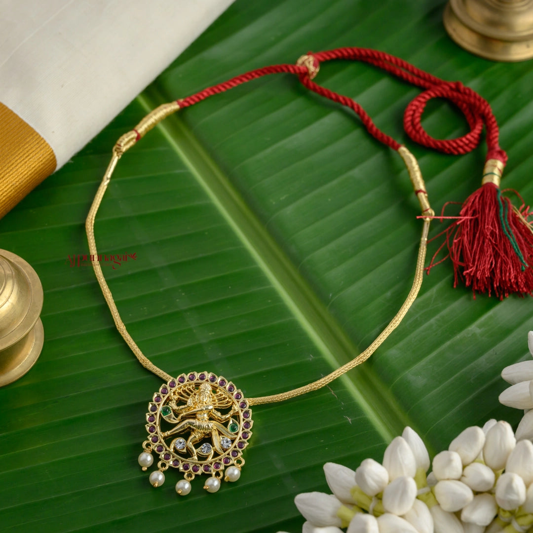 Beautiful Nataraja Semi Precious Kemp Necklace