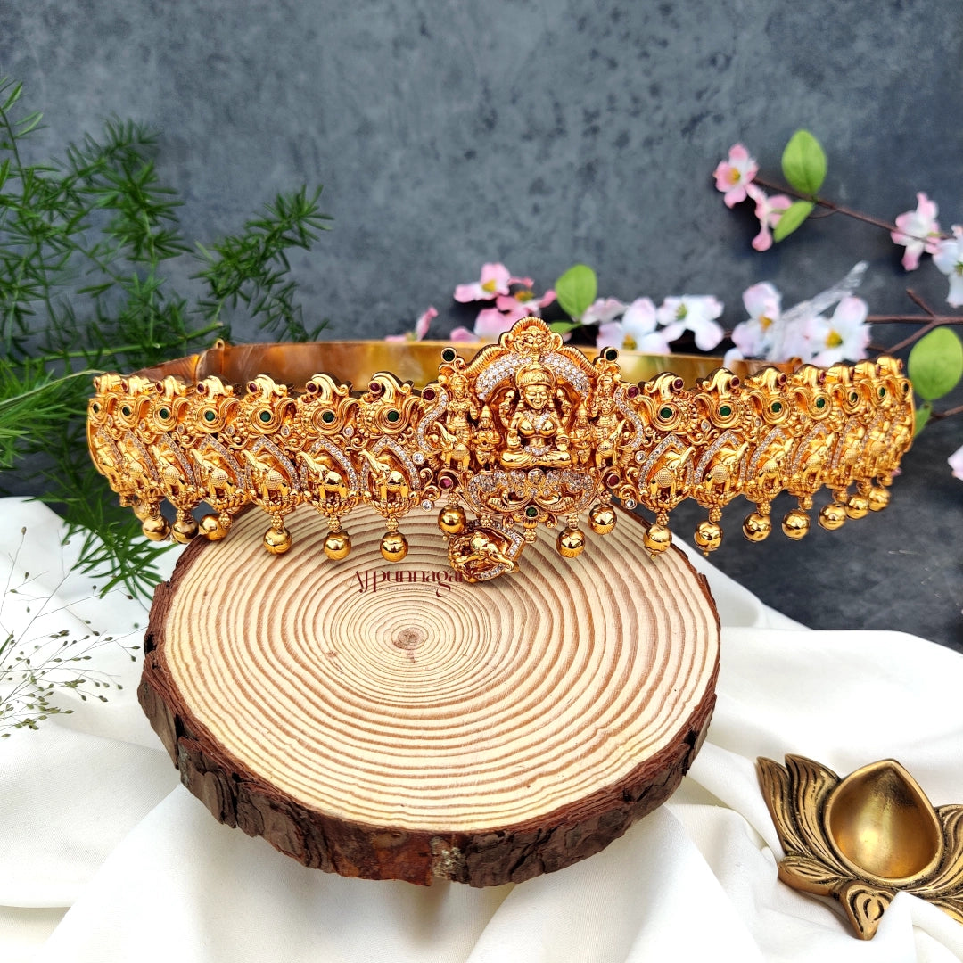 Majestic Lakshmi and Elephant Design Bridal Hip Belt