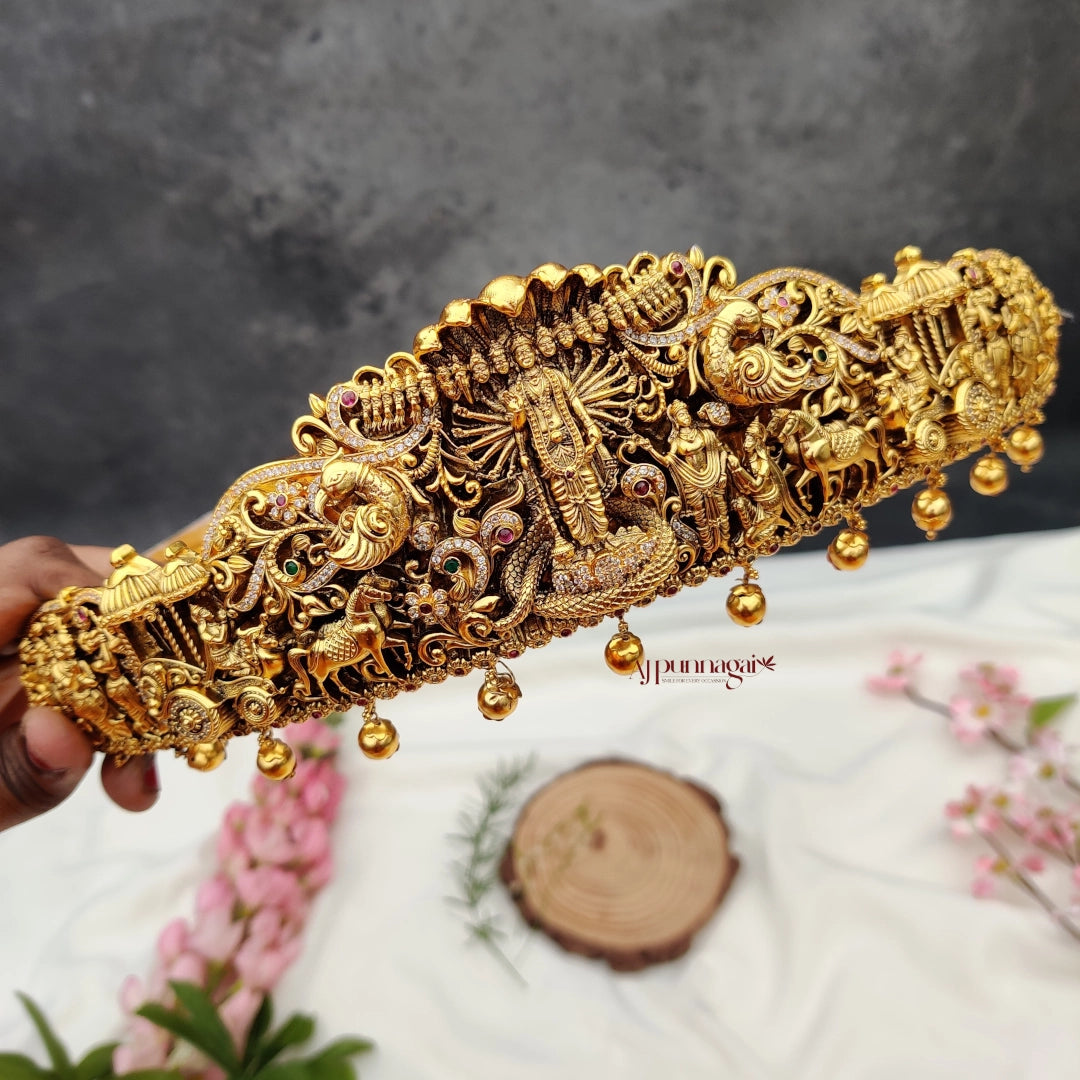 Intricately crafted Srinivasa Perumal Hip belt