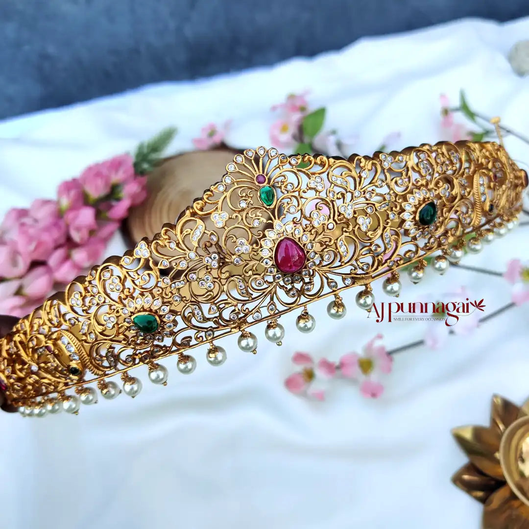 Non Idol Floral Design Bridal Hip Belt