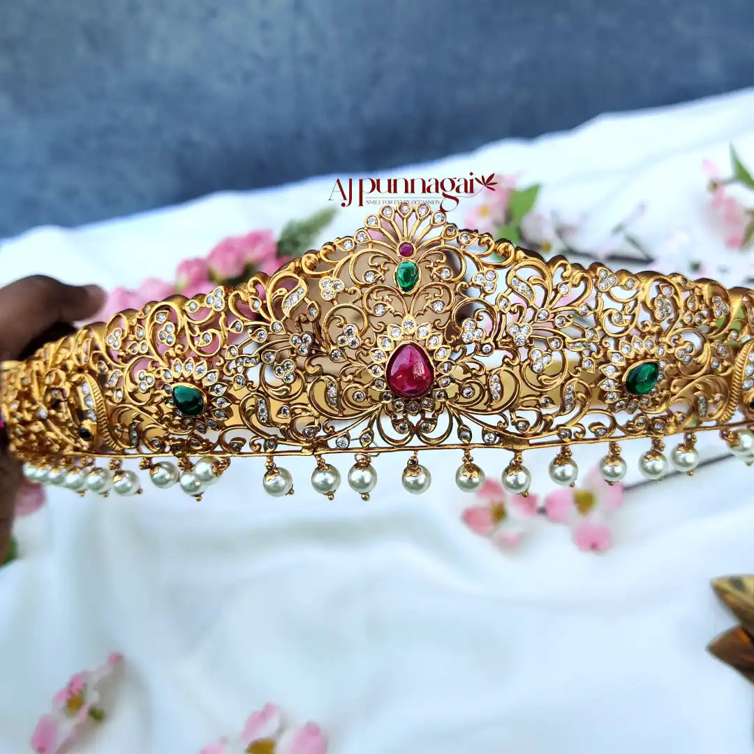 Non Idol Floral Design Bridal Hip Belt