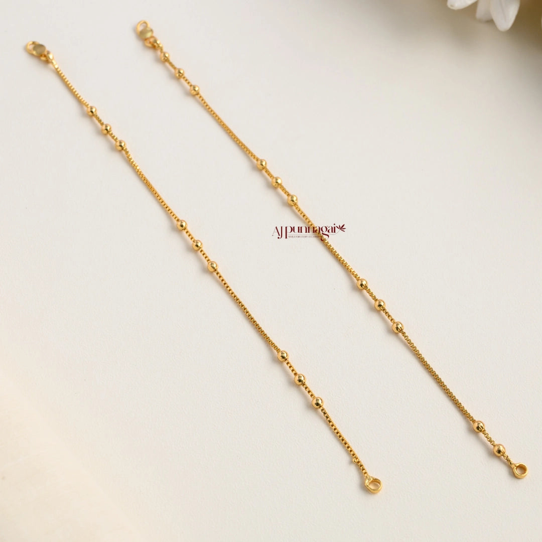 Cute Gold Platted Kids Anklet