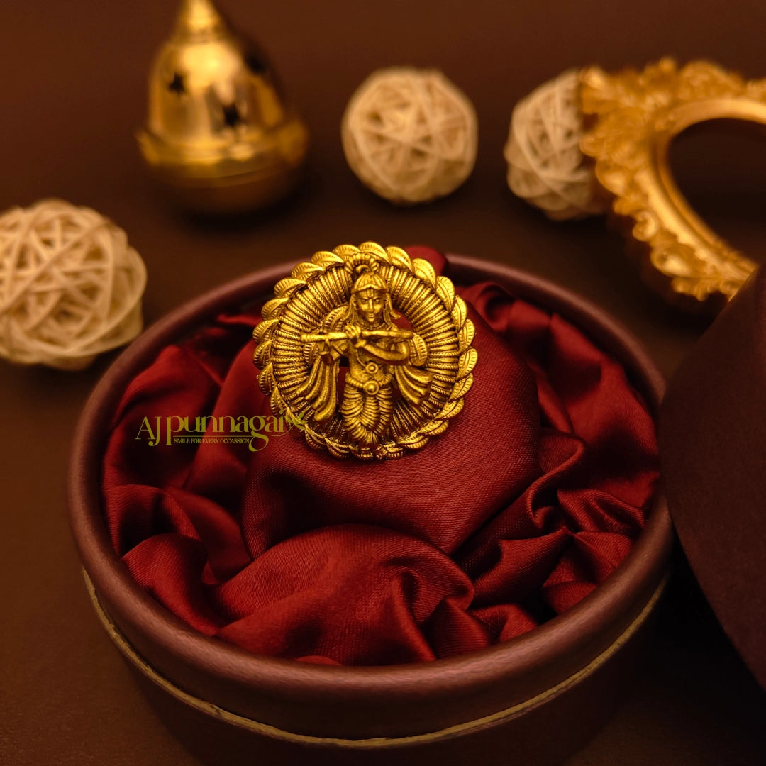Divine allure Krishna Motifs Finger ring