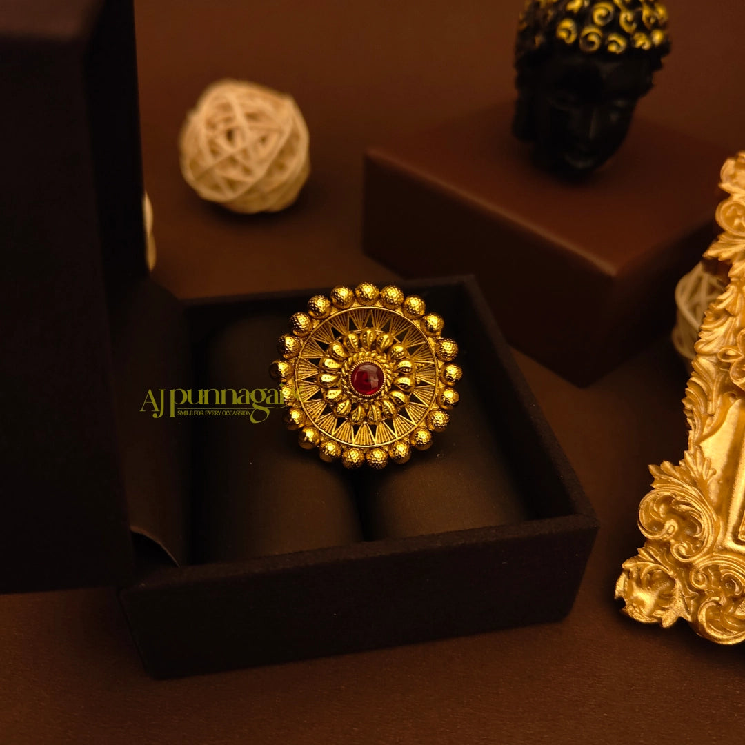 Traditional Touch Finger Ring with Kemp Stone