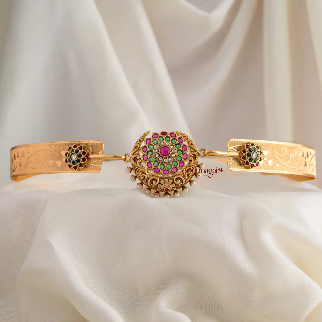 Half Moon Shaped Gold Look Alike Bridal Hip Belt