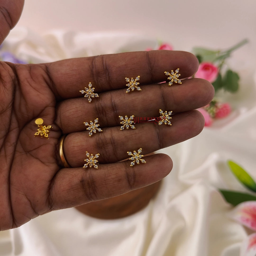 2 in 1 Majestic AD Stone Nose Pin / Second Stud