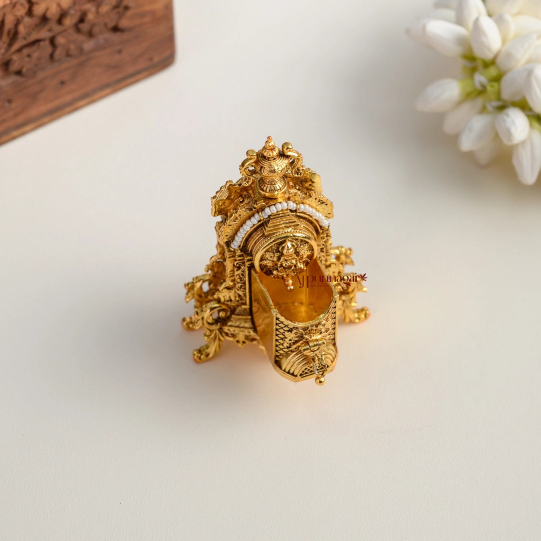 Unique Lakshmi Gold Look Alike Kum Kum Box