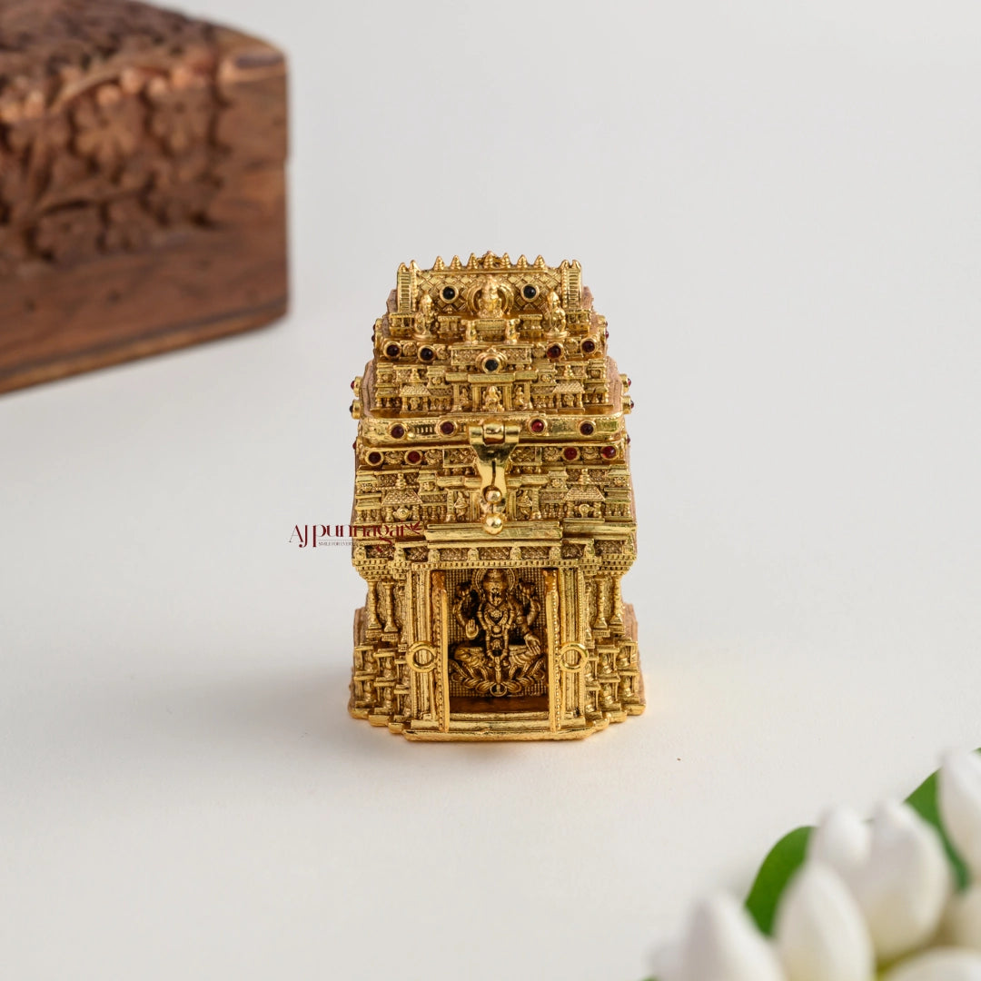 Temple Style Gold Look Alike Lakshmi Kum Kum Box