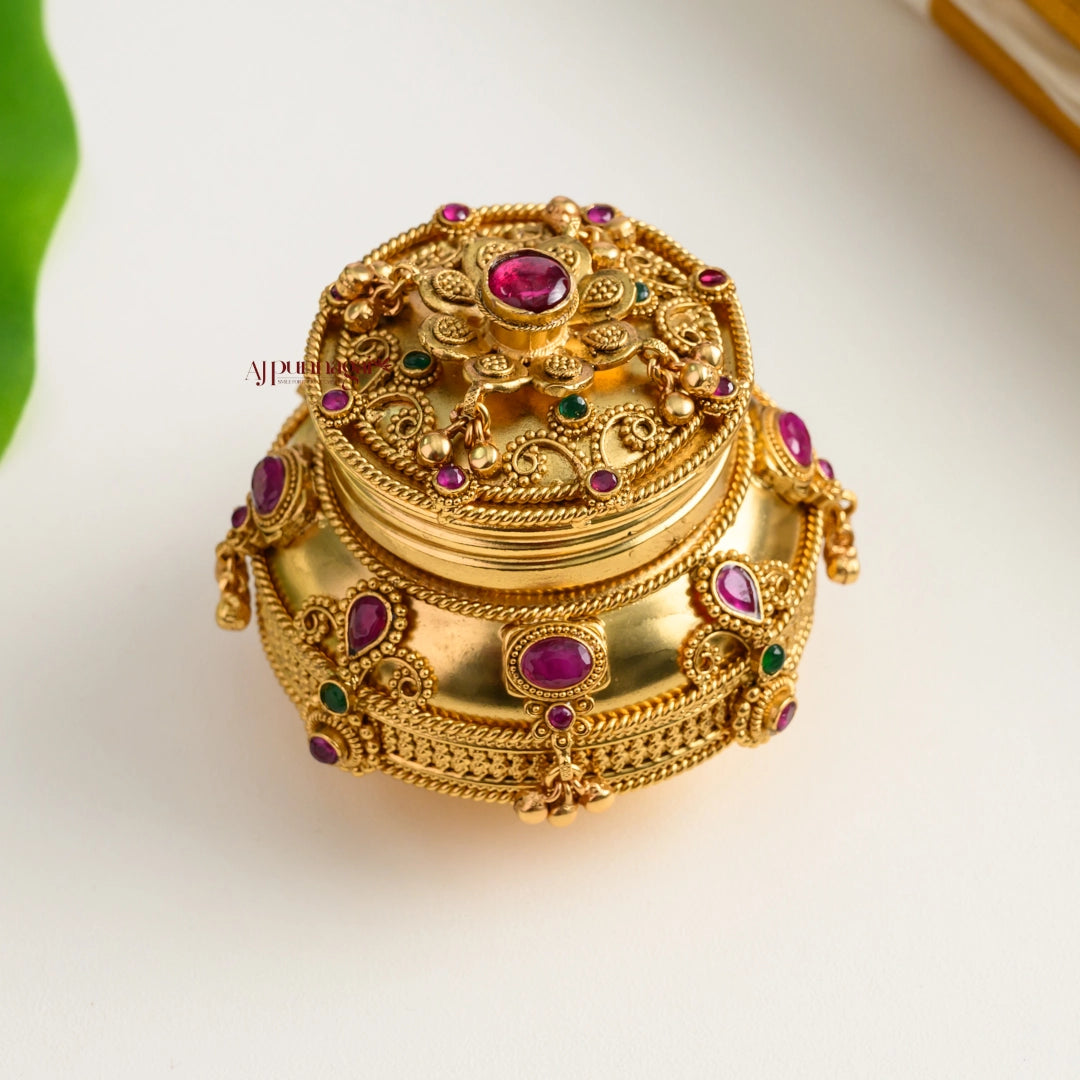 Floral Pot Shaped Kum Kum Box