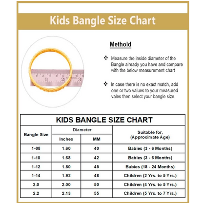 Dazzling Nakshi Lakshmi Kids Bangle - Pair