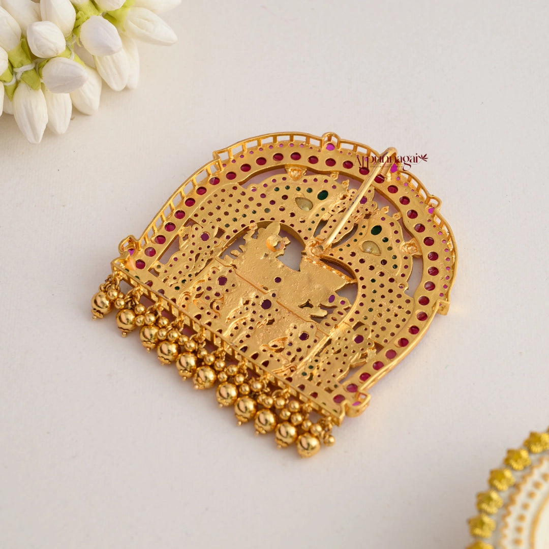 Lord Ranganathar Kemp Pendant - Ruby