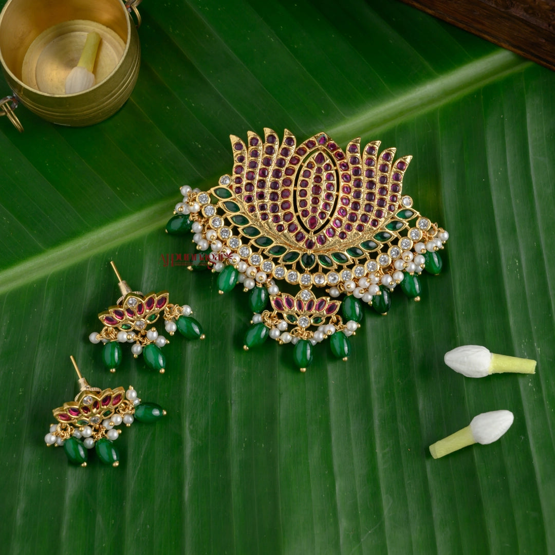 Premium Matt Kemp Lotus Pendant Set